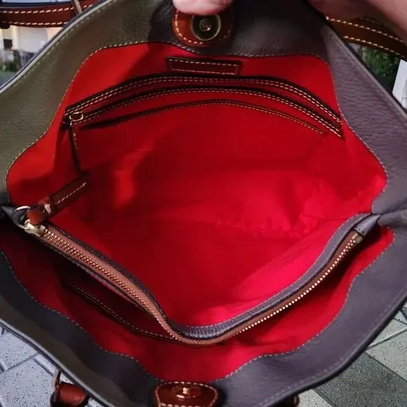 Dooney & Bourke Chelsea Pebble Grain Leather Shopper Tote Bag - Picture 6 of 10